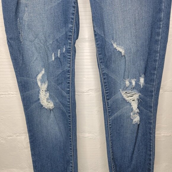 Judy Blue Women's Junior's Size 3 Jeans Distressed Raw Hem - Picture 5 of 8